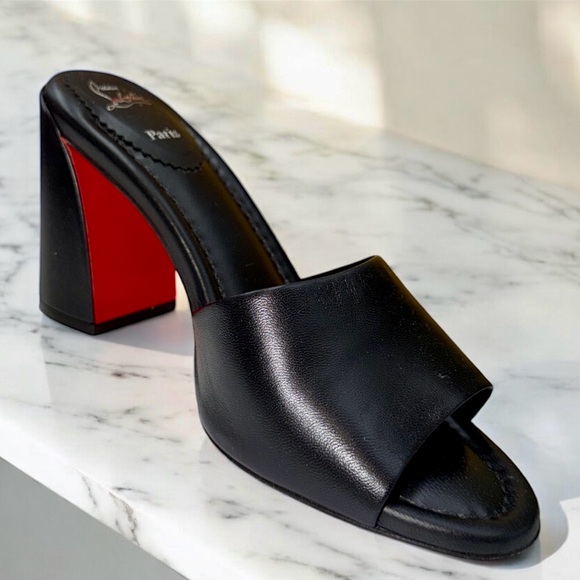 Christian Louboutin Shoes - Christian Louboutin Jane Mule
85mm Mules - Lamb nappa leather - Black